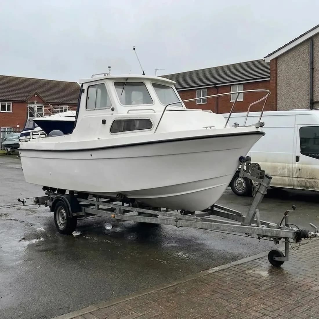 Same boat cleaned hull and topside by hand