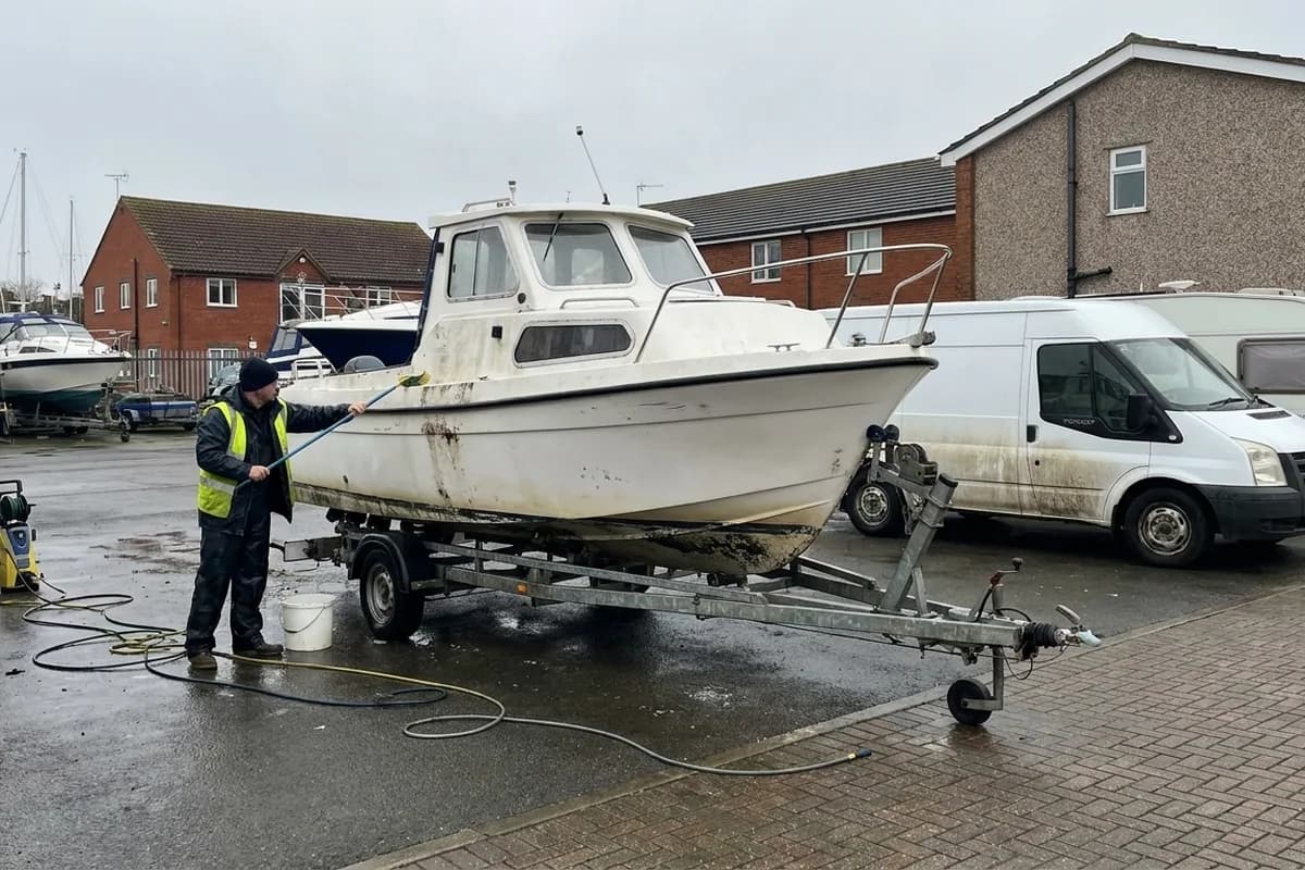 Boat cleaned and polished
