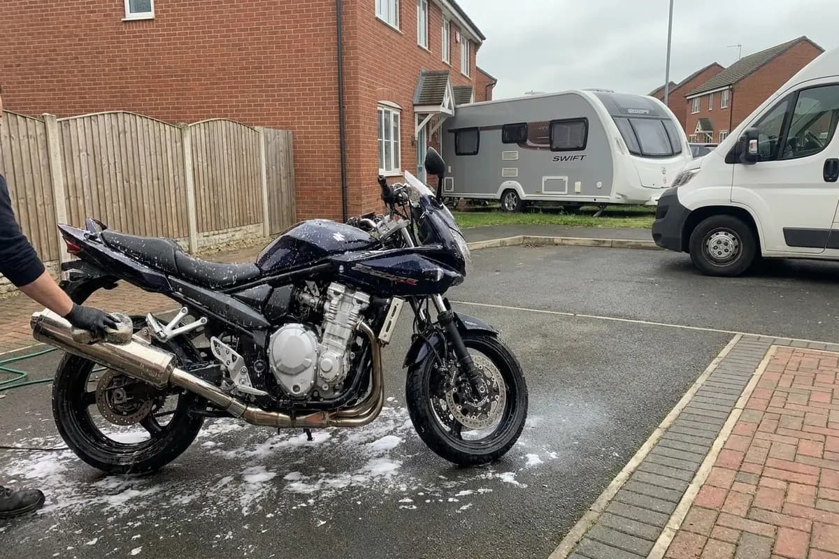 Motorbike Valeting in progress